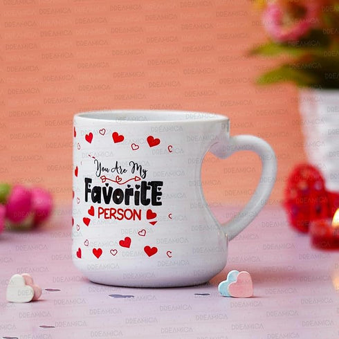 Dreamica Printed I Love You Printed Mug with Standee, 25 Reasons Why I Love You Cards and Keychain | Best Valentine Day Gift